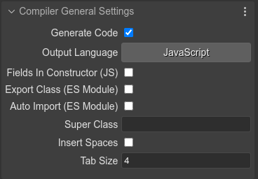 General settings.